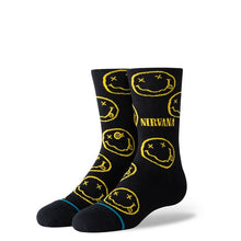 Load image into Gallery viewer, Stance Nirvana Nevermind Kids Black Socks Large