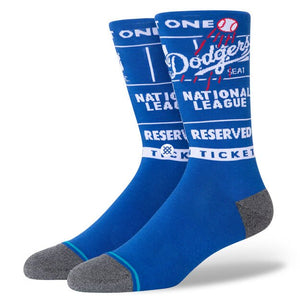 Stance Dodgers Ticket Stub Socks Large