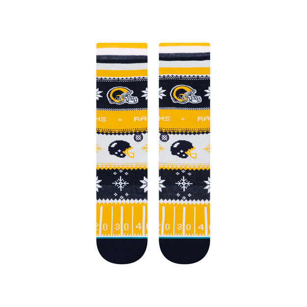 Stance Rams Holiday Sweater Socks Large